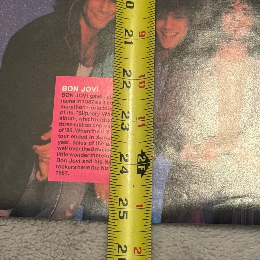 Pringles Billboard Rock ’87‎ 1987 Promo Poster Madonna Bon Jovi U2 Whitney